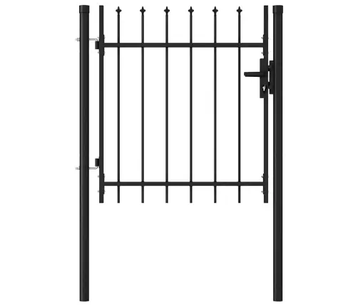 Žoga Vārti Ar Ar Pīķiem Augšpusē, Melni, 1X1 M, Tērauds Vidaxl