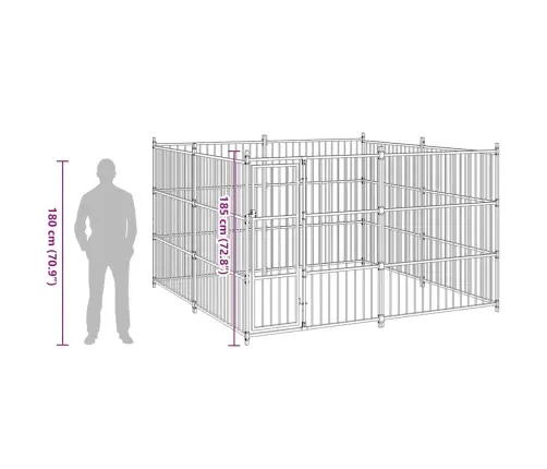 Suņu Voljērs, 300X300X185 Cm Vidaxl