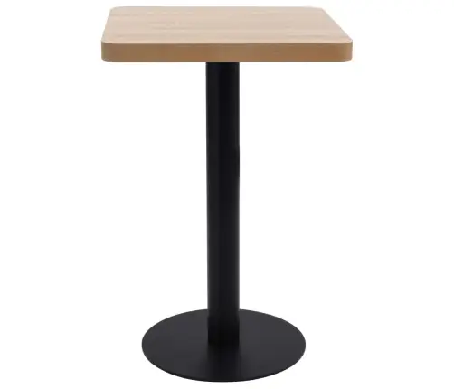 Bistro Galds, Gaiši Brūns, 50X50 Cm, Mdf Vidaxl