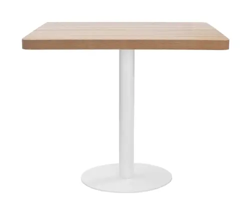 Bistro Galds, Gaiši Brūns, 80X80 Cm, Mdf Vidaxl