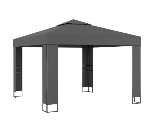 Dārza Nojume Ar Dubulto Jumtu, 3X3 M, Antracītpelēka Vidaxl