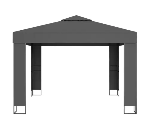 Dārza Nojume Ar Dubulto Jumtu, 3X3 M, Antracītpelēka Vidaxl
