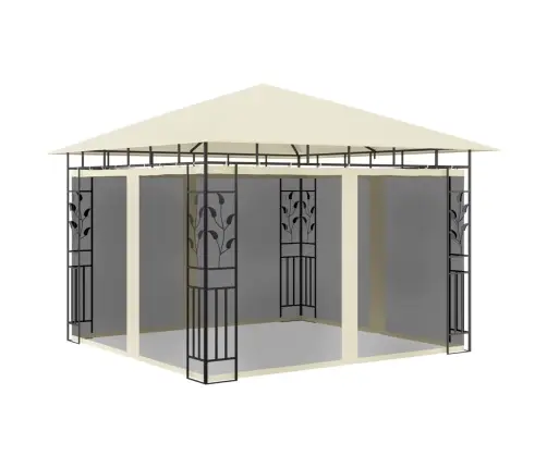 Pavėsinė Su Tinkleliu Nuo Uodų, Kreminė, 3X3X2,73M, 180G/M²