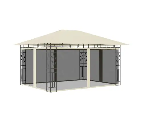 Pavėsinė Su Tinkleliu Nuo Uodų, Kreminė, 4X3X2,73M, 180G/M²