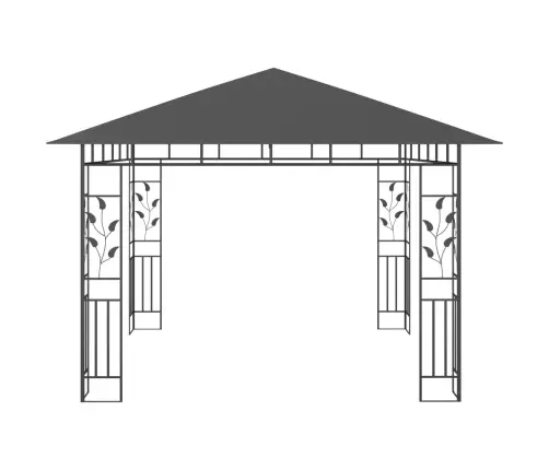 Dārza Nojume Ar Moskītu Tīklu, 3X3X2,73 M, 180 G/M², Pelēka Vidaxl