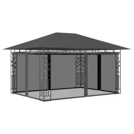 Dārza Nojume Ar Moskītu Tīklu, 4X3X2,73 M, 180 G/M², Pelēka Vidaxl Dārza Nojume Ar Moskītu Tīklu, 4X3X2,73 M, 180 G/M², Pelēka Vidaxl