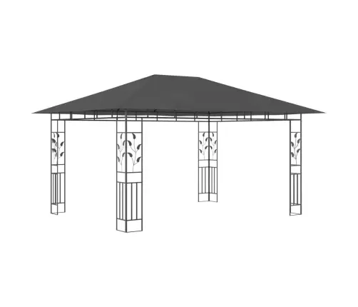 Dārza Nojume Ar Moskītu Tīklu, 4X3X2,73 M, 180 G/M², Pelēka Vidaxl