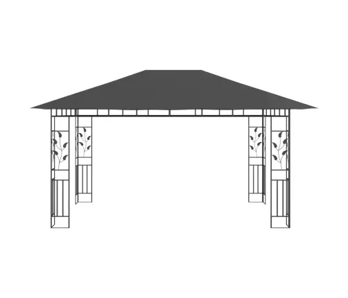 Dārza Nojume Ar Moskītu Tīklu, 4X3X2,73 M, 180 G/M², Pelēka Vidaxl