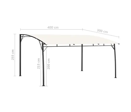 Dārza Nojume, 4X3X2,55 M, Krēmkrāsas Vidaxl