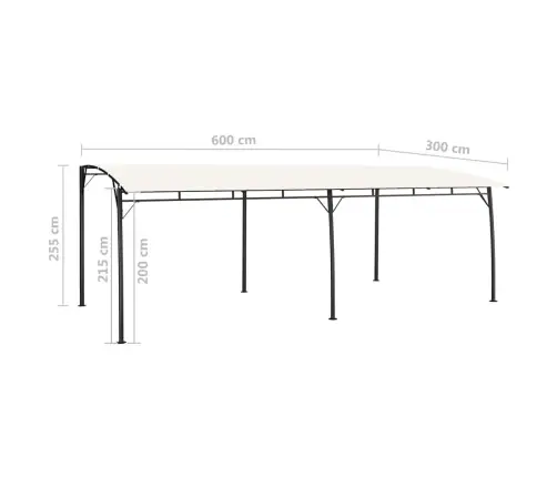 Dārza Nojume, 6X3X2,55 M, Krēmkrāsas Vidaxl