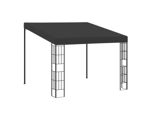 Dārza Nojume, Stiprināma Pie Sienas, 3X3 M, Pelēks Audums Vidaxl