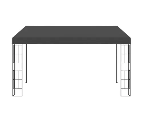 Dārza Nojume, Stiprināma Pie Sienas, 3X4 M, Pelēks Audums Vidaxl