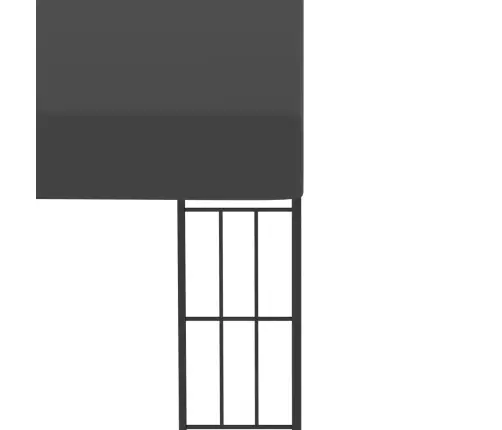 Dārza Nojume, Stiprināma Pie Sienas, 3X4 M, Pelēks Audums Vidaxl