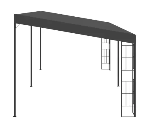 Dārza Nojume, Stiprināma Pie Sienas, 3X6 M, Pelēks Audums Vidaxl