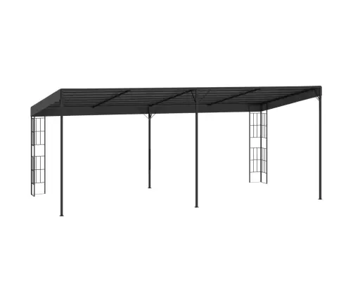 Dārza Nojume, Stiprināma Pie Sienas, 3X6 M, Pelēks Audums Vidaxl