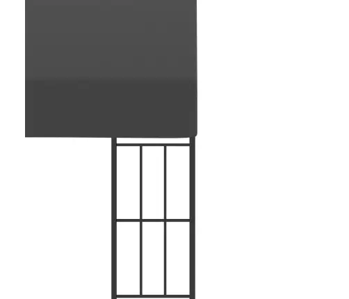 Dārza Nojume, Stiprināma Pie Sienas, 3X6 M, Pelēks Audums Vidaxl