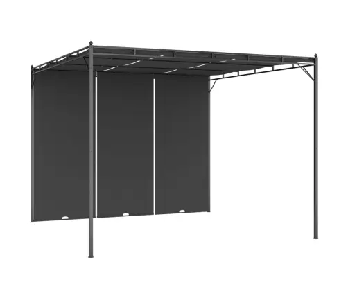 Dārza Nojume Ar Sānu Aizkariem, 3X3X2,25 M, Antracītpelēka Vidaxl