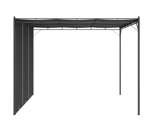 Dārza Nojume Ar Sānu Aizkariem, 3X3X2,25 M, Antracītpelēka Vidaxl