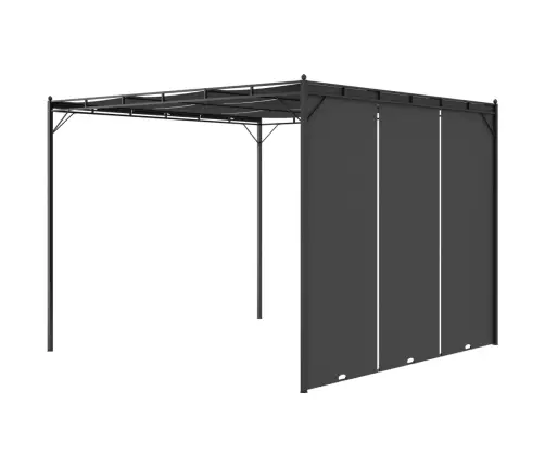 Dārza Nojume Ar Sānu Aizkariem, 3X3X2,25 M, Antracītpelēka Vidaxl