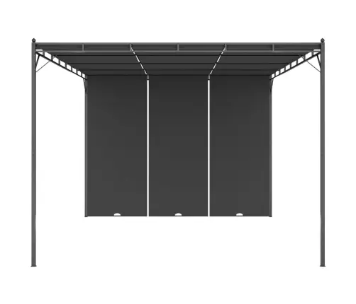 Dārza Nojume Ar Sānu Aizkariem, 4X3X2,25 M, Antracītpelēka Vidaxl