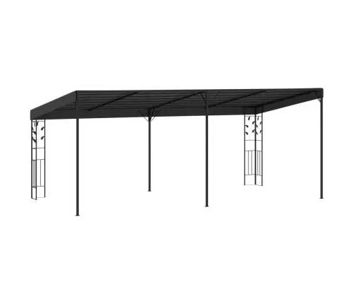 Dārza Nojume, Stiprināma Pie Sienas, 6X3X2,5 M, Antracītpelēka Vidaxl