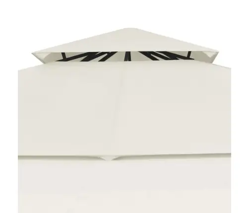 Pavėsinė Su Dvigubu Prailginamu Stogu, Kreminė, 3X3X2,75M