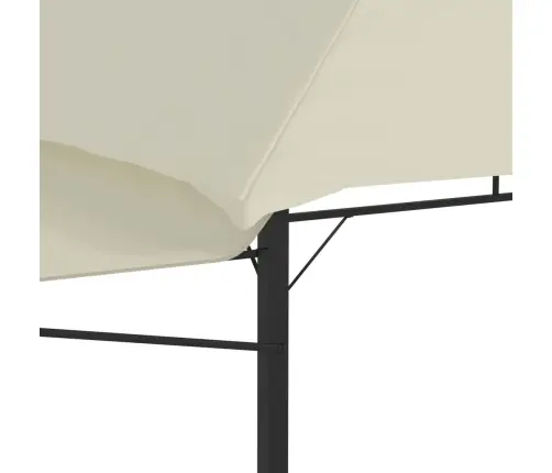 Pavėsinė Su Dvigubu Prailginamu Stogu, Kreminė, 3X3X2,75M