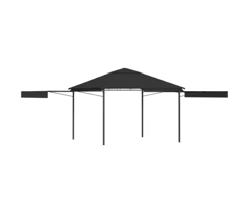 Nojume Ar 2 Izvelkamiem Jumtiem, 3X3X2,75 M, Pelēka,180 G/M² Vidaxl