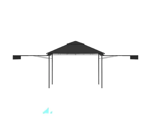 Nojume Ar 2 Izvelkamiem Jumtiem, 3X3X2,75 M, Pelēka,180 G/M² Vidaxl