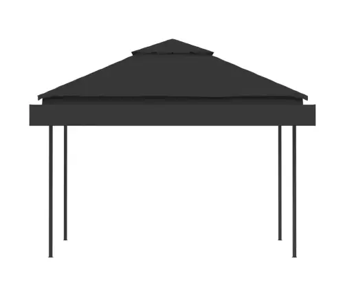 Nojume Ar 2 Izvelkamiem Jumtiem, 3X3X2,75 M, Pelēka,180 G/M² Vidaxl