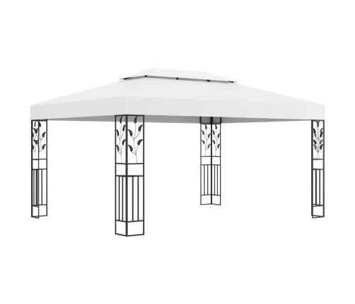 Pavėsinė Su Dvigubu Stogu, Baltos Spalvos, 3X4M