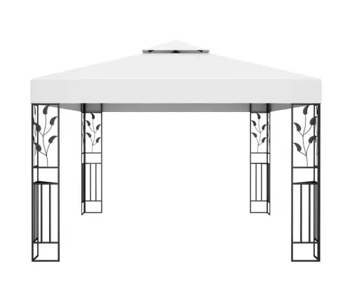 Pavėsinė Su Dvigubu Stogu, Baltos Spalvos, 3X4M