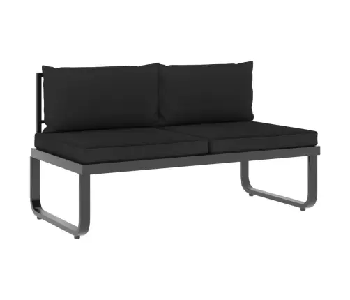 Četrdaļīgs Dārza Mēbeļu Komplekts Ar Matračiem, Alumīnijs, Wpc Vidaxl