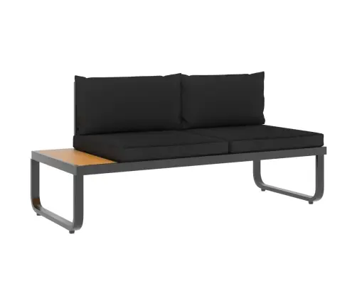 5-Daļīgs Dārza Mēbeļu Komplekts Ar Matračiem, Alumīnijs, Wpc Vidaxl