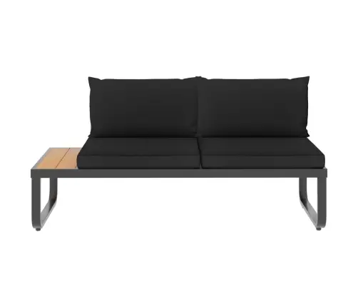 5-Daļīgs Dārza Mēbeļu Komplekts Ar Matračiem, Alumīnijs, Wpc Vidaxl