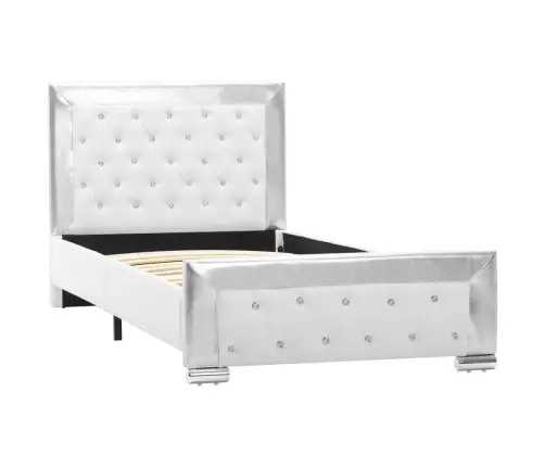 Lovos Rėmas, Baltos Spalvos, 90X200cm Dirbtinė Oda