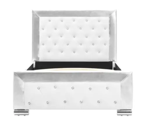 Lovos Rėmas, Baltos Spalvos, 90X200cm Dirbtinė Oda