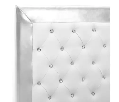 Lovos Rėmas, Baltos Spalvos, 90X200cm Dirbtinė Oda