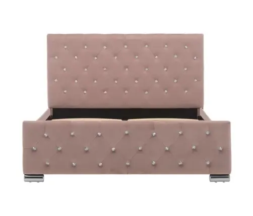 Lovos Rėmas, Rožinės Spalvos, 120X200cm Aksomas