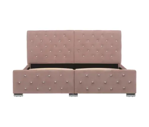 Lovos Rėmas, Rožinės Spalvos, 160X200cm Aksomas