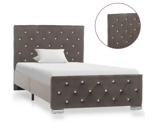 Gultas Rāmis, Pelēks Samts, 90X200 Cm Vidaxl