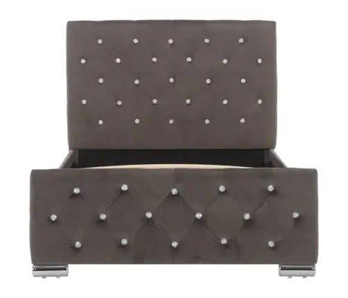 Gultas Rāmis, Pelēks Samts, 90X200 Cm Vidaxl