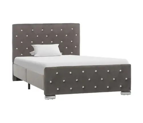 Gultas Rāmis, Pelēks Samts, 100X200 Cm Vidaxl