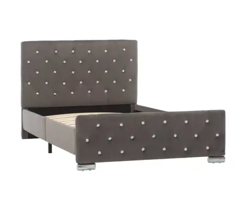 Gultas Rāmis, Pelēks Samts, 100X200 Cm Vidaxl