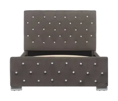 Gultas Rāmis, Pelēks Samts, 100X200 Cm Vidaxl