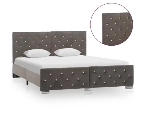 Voodiraam, Hall, Samet, 140 X 200 Cm