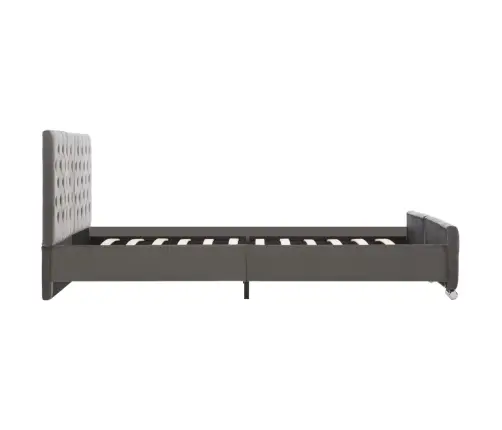 Gultas Rāmis, Pelēks Samts, 160X200 Cm Vidaxl