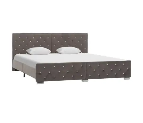 Lovos Rėmas, Pilkos Spalvos, 180X200cm Aksomas