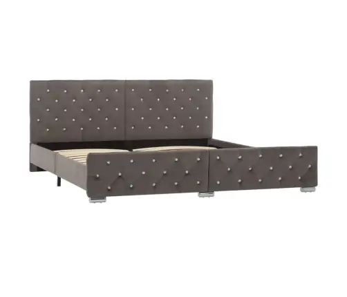 Lovos Rėmas, Pilkos Spalvos, 180X200cm Aksomas