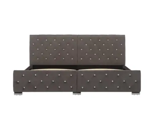 Lovos Rėmas, Pilkos Spalvos, 180X200cm Aksomas